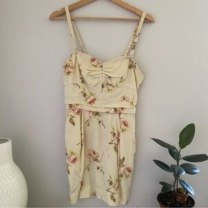 Aritzia WILFRED Mini Floral Dress with side pockets